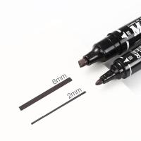 齐心（COMIX）MK832 大双头记号笔 10支/盒 (单位:盒) 新老包装随机发货 黑色