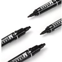 齐心（COMIX）MK832 大双头记号笔 10支/盒 (单位:盒) 新老包装随机发货 黑色