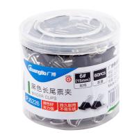 广博（GuangBo）PJ5226长尾票夹15mm 60只/盒（单位：盒）黑色