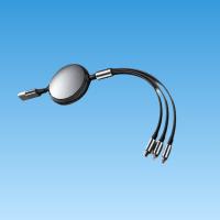 雷摄（LEISE） LS-LGXPD01 数据线 一拖三伸缩 黑色 (单位:条)