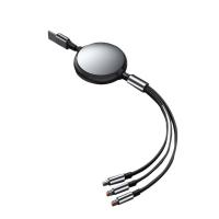 雷摄（LEISE） LS-LGXPD01 数据线 一拖三伸缩 黑色 (单位:条)