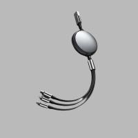 雷摄（LEISE） LS-LGXPD01 数据线 一拖三伸缩 黑色 (单位:条)