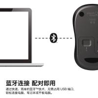 罗技（Logitech） M240 蓝牙鼠标 轻音无线 商务 便携 带Logi Bolt接收器 商用版 黑色 (单位：个) 黑色