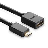 绿联（UGREEN） 20137 公对母高清数据转换线 22CM 黑色  Mini HDMI转HDMI (单位:根)