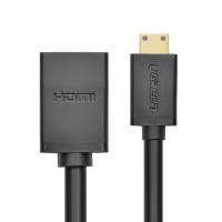 绿联（UGREEN） 20137 公对母高清数据转换线 22CM 黑色  Mini HDMI转HDMI (单位:根)