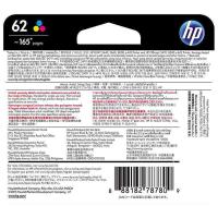 惠普（HP） 62（C2P06AA） 原装墨盒 打印页数：165页（单位：支）（适用机型：HP Office Jet 200/208/258）彩色
