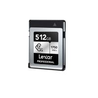 雷克沙（Lexar）LCXEXSL512G-RNENG 存储卡 512GB CFexpress Type B 读1750MB/s 富士佳能尼康适配 8K超清录制 cfe卡（SILVER） (单位：个) 灰色