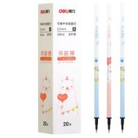 得力（deli）A844 可擦中性笔替芯 0.5mm 20支装 180*43*43mm 笔芯外观随机发（单位：盒） 黑色