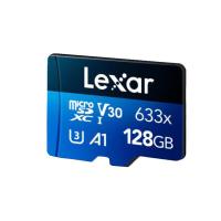 雷克沙（Lexar）LSDMI128BBCN633N 存储卡 128GB Micro SD3.0 UHS-I 传输100MB/s 尺寸11*15*1 mm (单位：张) 黑蓝色