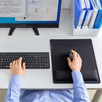 山业 200-MPD022S 鼠标垫 32*36cm 带腕托 （单位:张） 黑色