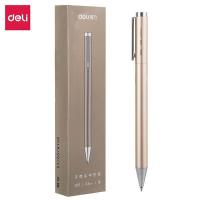 得力（deli） S99 中性笔 0.5mm 子弹头 香槟色 单色单装 (单位:支)