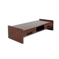 倍方 37697 显示增高架 双抽屉 50cm*20.3cm*12cm  (单位：个 )胡桃木色
