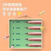 得力（deli） VG808 电动文具套装 （HB洞洞铅笔*5+电动橡皮擦*1+全自动削笔机*1+桌面清洁器*1+橡皮擦替芯*1+DIY贴纸*1） 粉色 (单位:盒)