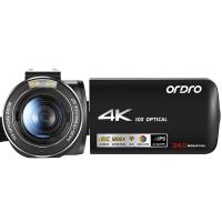 欧达（ORDRO） AC7 摄像机 像素4800万 4K直播摄像机数码高清dv录像机专业vlog短视频摄影机家用旅游会议 1200倍动态变焦 （单位：台） 黑色