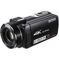 欧达（ORDRO） AC7 摄像机 像素4800万 4K直播摄像机数码高清dv录像机专业vlog短视频摄影机家用旅游会议 1200倍动态变焦 （单位：台） 黑色