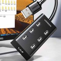 绿联（UGREEN） CR130 USB2.0HUB分线器 0.5米  (单位：个 )黑色