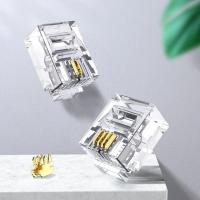 绿联（UGREEN） 80106 水晶头 RJ11接口 2芯 6P2C电话线接头 100个/包 (单位： 包) 透明