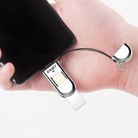 忆捷（EAGET）HF-C01-32G 指纹加密U盘 32G Type-C USB3.1双接口 58.5*20.4*8.4mm （单位：个）银色
