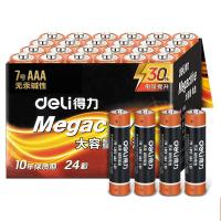 得力（deli）18507电池7号无汞碱性4粒热缩装 24粒/盒 1.5V （单位：盒）黑色