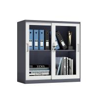 臻远 ZY5062263 钢制玻璃移门文件柜 90*40*92.5cm（单位：台）灰白