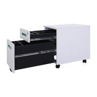 臻远 ZY5062225 钢制二抽矮柜 一字扣手款 39*52*47.9cm（单位：台）白色绿色扣手