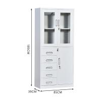 臻远 ZY5062233 钢制文件柜 偏五斗器械柜 85*39*185cm（单位：台）灰白色