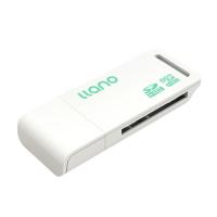 绿巨能（llano）USB2.0 SD/TF多合一多功能读卡器 白色（单位：个）