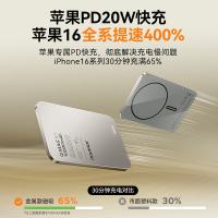 摩米士 IP117AE 苹果 Magsafe磁吸充电宝超薄PD20W快充 10000毫安（单位：个）钛金色
