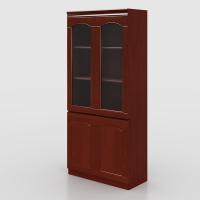 臻远 ZY5052374 文件柜油漆贴木皮资料柜书柜 90*40*200cm（单位：台）红棕色