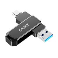 忆捷（EAGET）CF66 USB3.2 Type-c 双接口U盘 32GB 旋转式 58*15*9.35mm（单位：个）锖色
