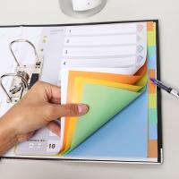 齐心（COMIX） IX902  1-10数字PP索引纸  A4 11孔（单位:套）十色