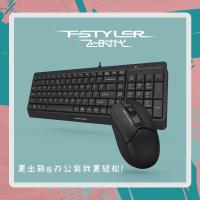 双飞燕（A4TECH） F1512 有线键鼠套装 飞时代 高雅黑（单位：套）