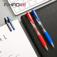 爱好 489 按动中性笔 0.5mm 12支/盒(单位：盒) 红色