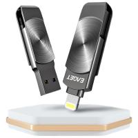 忆捷（EAGET）i66plus 512GB 苹果U盘 512GB USB3.0 Lightning双接口 55*15*8mm（单位：个）黑色