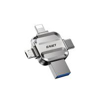 忆捷（EAGET）I71-64G 四合一U盘 64G USB3.0 Lightning Type-C MicroUSB口 4CM*4.5CM（单位：个）银色