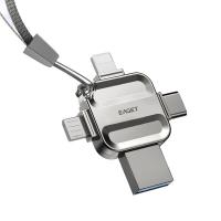忆捷（EAGET）I71-64G 四合一U盘 64G USB3.0 Lightning Type-C MicroUSB口 4CM*4.5CM（单位：个）银色
