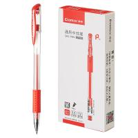 齐心（COMIX） GP306 通用中性笔 匹配笔芯R980  0.5mm 12支/盒 （单位:盒）新老包装随机发货 红