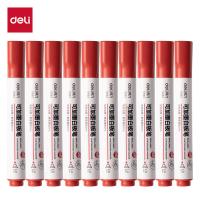 得力（deli） S502 可加墨白板笔 10支/盒(单位：盒) 红色