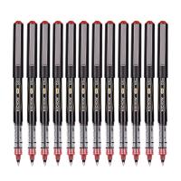 得力（deli） S656-Z1 直液式走珠笔 0.5mm 12支/盒(单位：盒) 红色