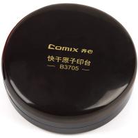 齐心（COMIX）B3705 圆形快干印台 φ85mm 红色（单位：个） 新老包装随机发货