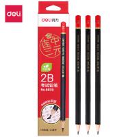 得力（deli）58119考试铅笔2B 12支/盒 不带橡皮头 六角杆(单位：盒)