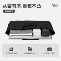 得力（deli） 5573 手提拉链袋 390*300mm 黑色 (单位:个)