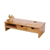 倍方 72747 显示器增高架 双抽屉  (单位：个 )竹木色