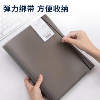 得力（deli） HB560 笔记本 封面材质:塑料 活页夹装订 硬面抄 100页 (单位：本) 灰色