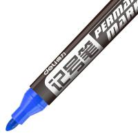 得力（deli）6881 记号笔 1.5mm 单头 (单位：支) 蓝色 新老款交替发货