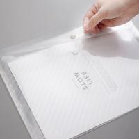 晨光（M&G） 文件袋 A4 按扣斜纹 ADM929YT 325*245mm 10个/包  (单位:包)  白色透明