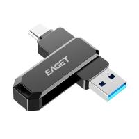 忆捷（EAGET） CF66 U盘 64G Type-C USB3.2 双接口 锖色 (单位:个)
