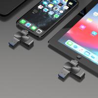 忆捷（EAGET） 优盘 U盘 USB3.0 Lightning接口手机电脑两用 i66Plus-64G 55×15×8mm (单位:个) 锖色