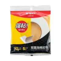 晨光（M&G）AJD97393 高粘泡棉双面胶带12mm*5y 单卷装 （单位：卷） 白色