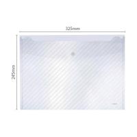 晨光（M&G） 文件袋 A4 按扣斜纹 ADM929YT 325*245mm 10个/包 (单位:包) 白色透明